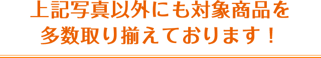 上記写真以外にも対象商品を多数取り揃えております！