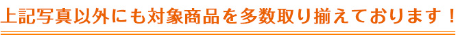 上記写真以外にも対象商品を多数取り揃えております！
